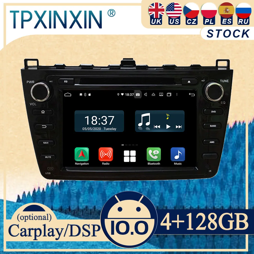 

PX6 для Mazda 6 2008-2012 Android автомобильное стерео радио с экраном 2 DIN Радио DVD плеер Автомобильный GPS-навигатор головное устройство