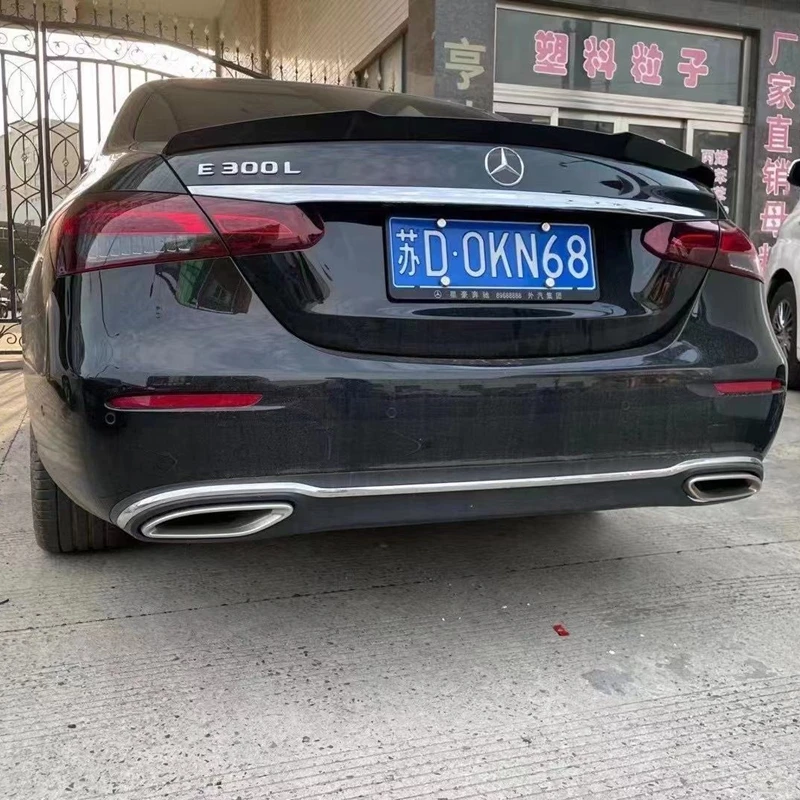 Becquet de coffre arrière de voiture, séparateur de lèvre d'aile, garniture ABS en Fiber de carbone pour mercedes-benz 2016 – 2021 W213 E260 E300 E63S, accessoires