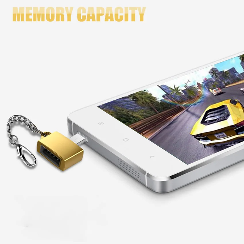 Metal Type C OTG Type-C To USB 2.0 OTG Connector Adapter Male To Female with Key Chain Adapter for Android