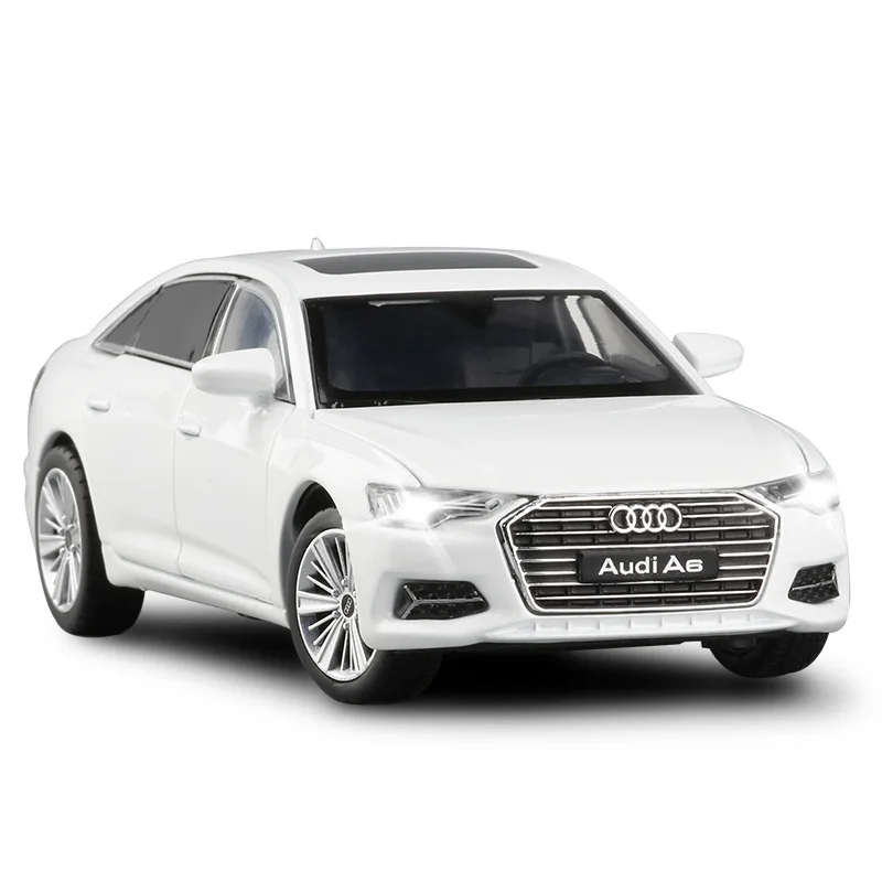 1:32 AUDI A6 Simulation Car Model Diecast Toy Car 6Doors-Opened Sounds&Lights Hobbies For Collection Children‘s Birthday Gifts