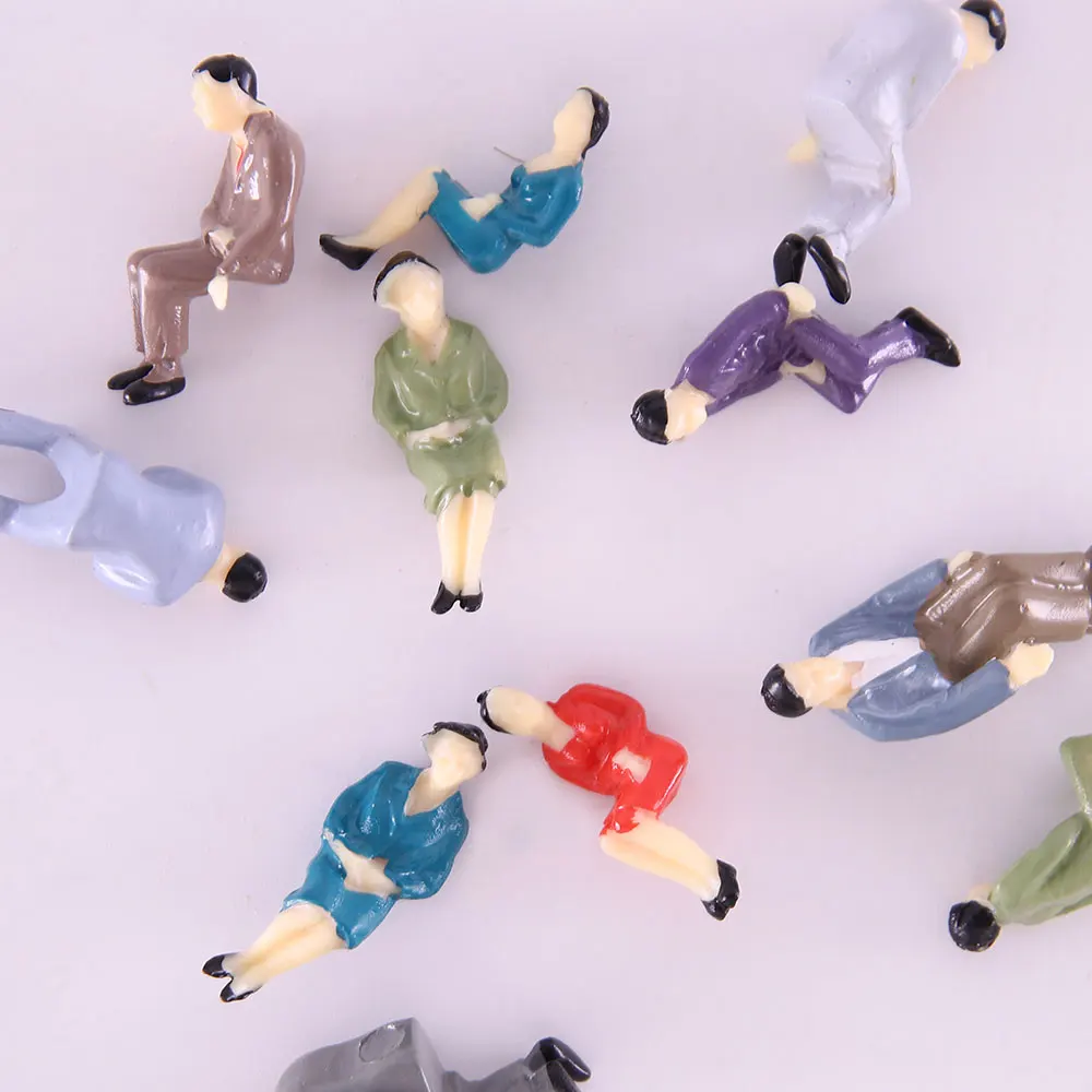 Miniature Figures Sitting Seated People Model Scale 1:50 For Diy Train Human Passengers Scene Layout Diorama Kits 30Pcs