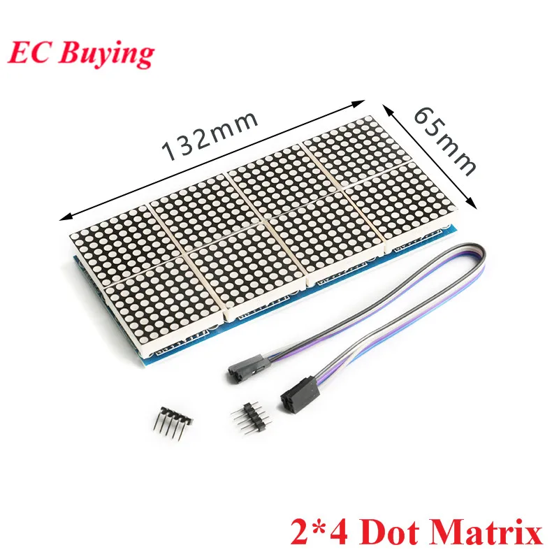 MAX7219 8*8 Dot Matrix LED Display Module 8/4/2 in one Digital Tube Microcontroller Control Board 1x2 2x4 For Arduino DIY KIT