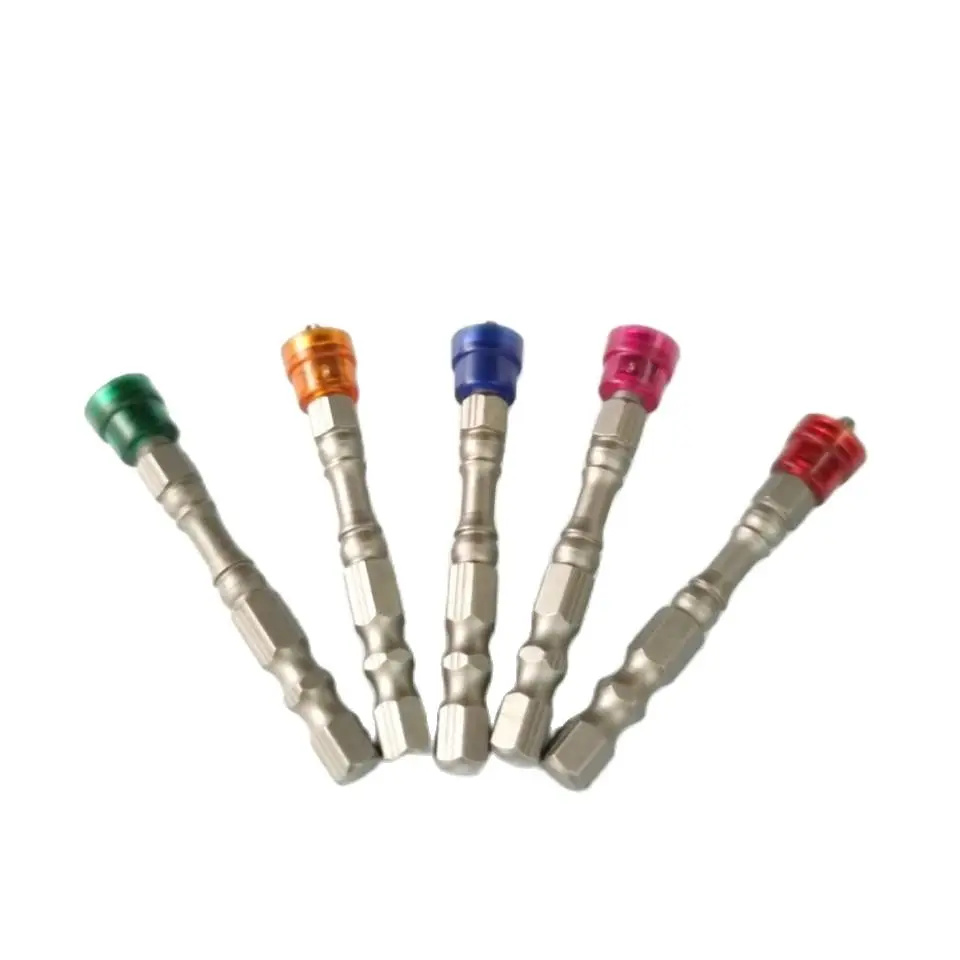 5Pcs S2 Alloy PH2 Phillips Single Head Magnetic Screwdriver Bits Anti-Slip 1/4 Inch Hex Shank Drywall Electric Screwdriver Set