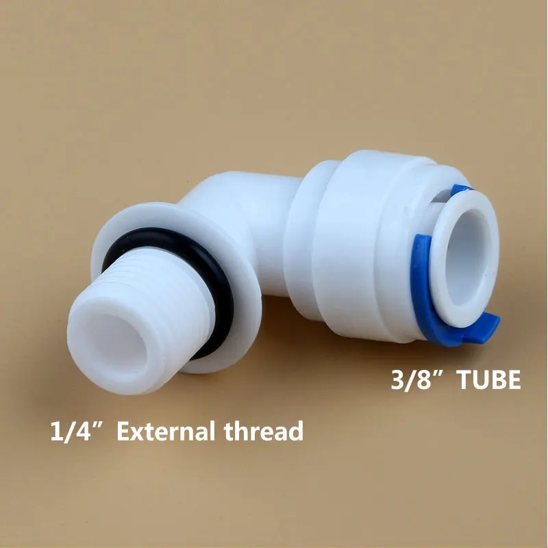 1/4 "外部スレッド3/8" チューブパイプ接続とシールリング4064肘直径13ミリメートルクイックコネクトフィルターro水
