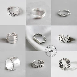 Anillos abiertos con letras Punk de Metal para mujeres y hombres, anillos de dedo de diseño Vintage, joyería de fiesta, regalos de letras, Color plateado