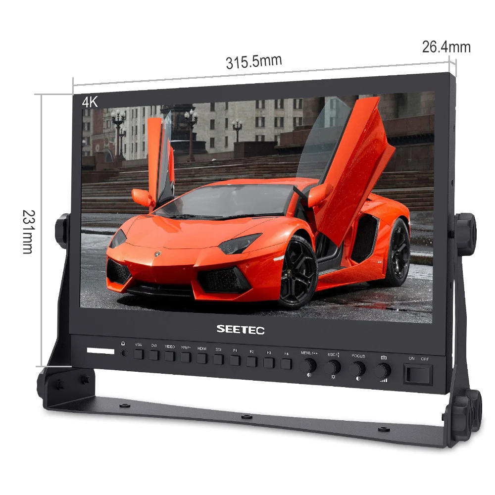 Seetec P133-9HSD 13.3 "carcaça de alumínio pro transmissão 4k monitor ultra hd 1920x1080 lcd ips tela 3g sdi 4k hdmi ypbpr av dvi