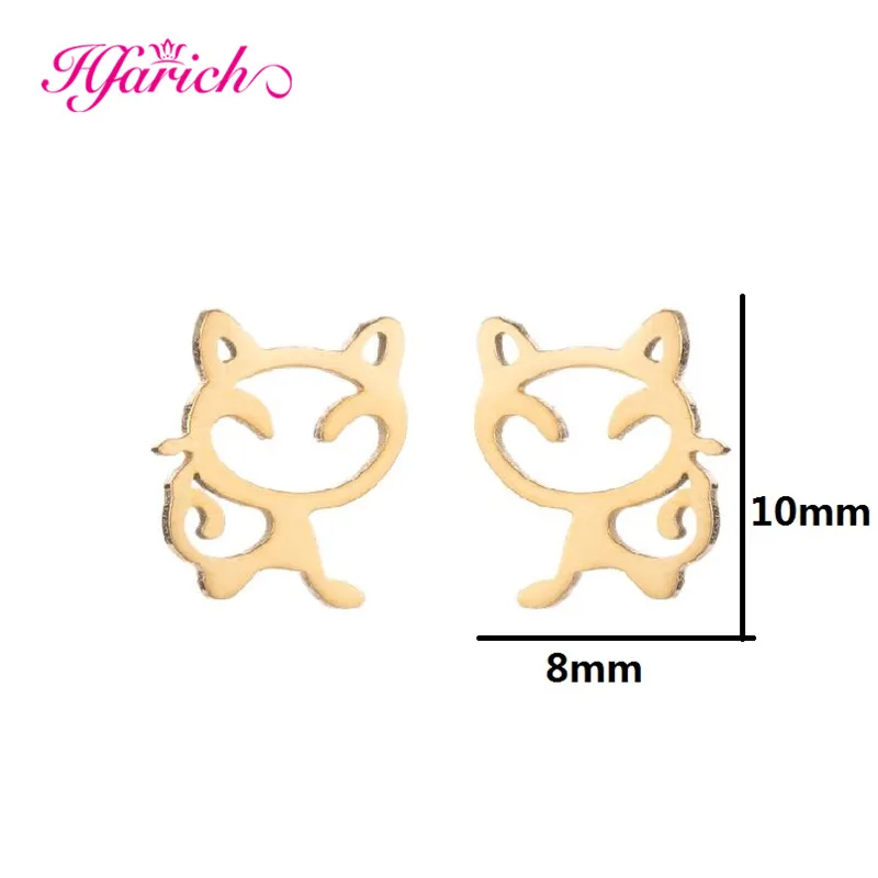 Cute Variety of Cat Earrings for Women Girls 2021 Trend Mini Animal Cat Paw Earring Ear Piercing Love Pet Christmas Gifts