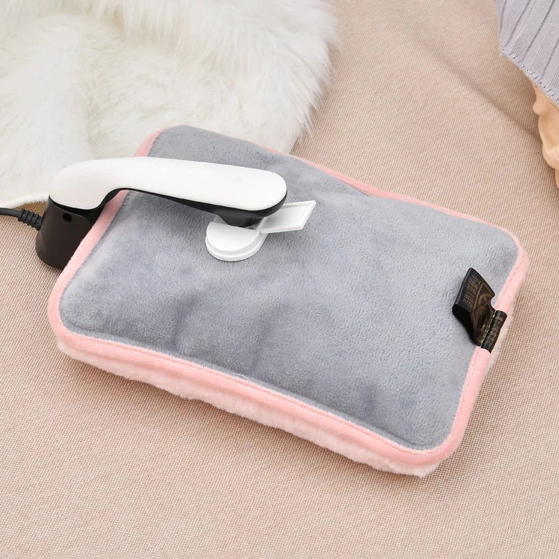 New explosion-proof hot water bag charging cartoon cat hot water bag filling plush hands inserted warm handbag