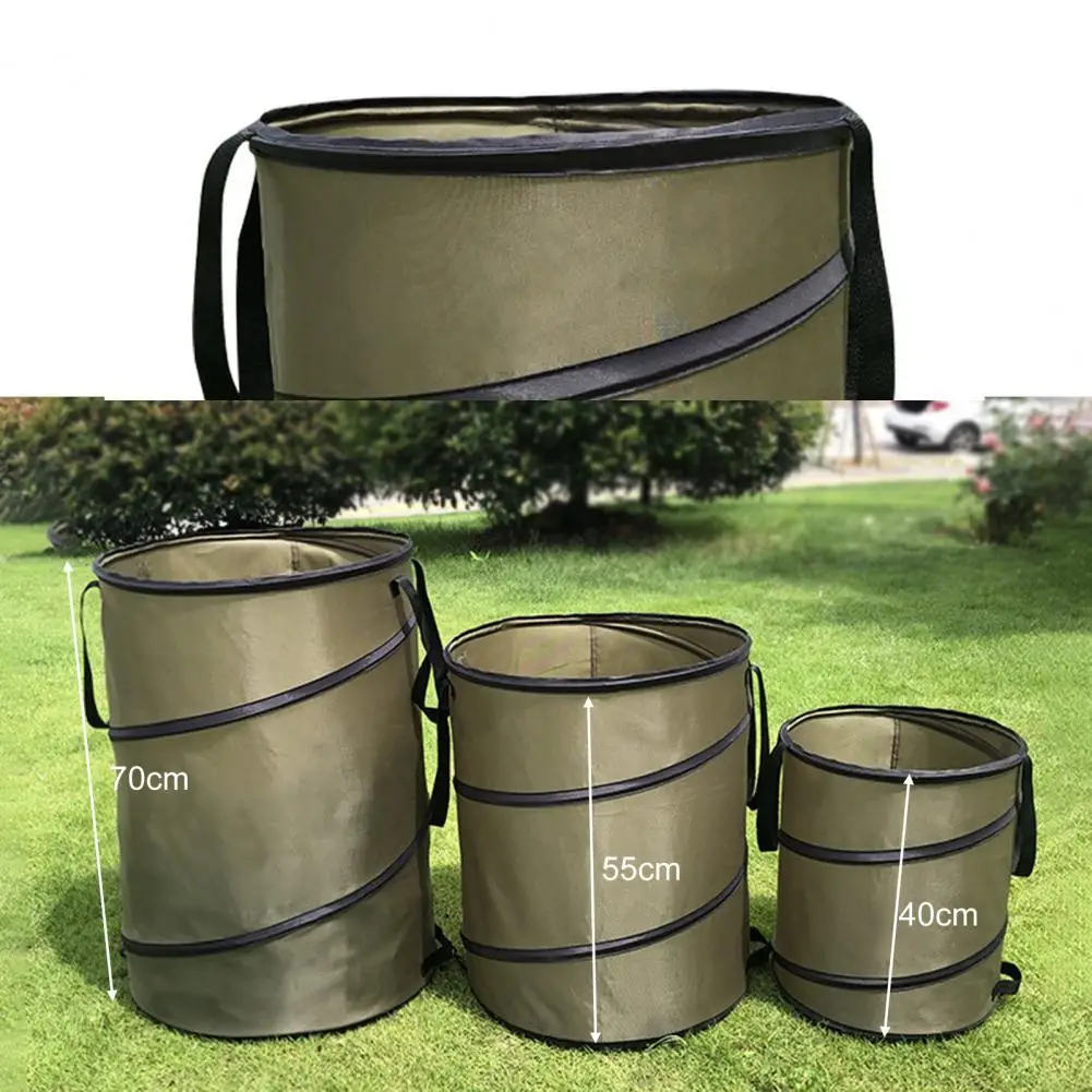 10/24/30 Gallon Garden Waste Bucket Waterproof Large Capacity Oxford Cloth Reusable Yard Leaf Bag Holder for Grass Clippings