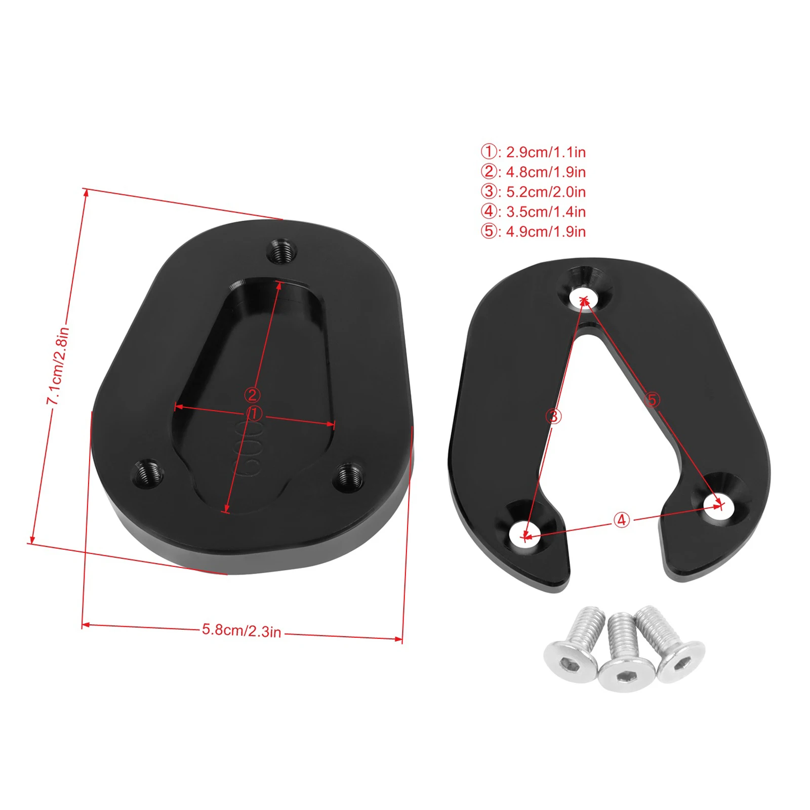 Motorcycle Kickstand Foot Side Stand Enlarge Extension Plate Pad Accessories For BMW S1000RR S1000 RR S 1000 RR 2019 2020-2023