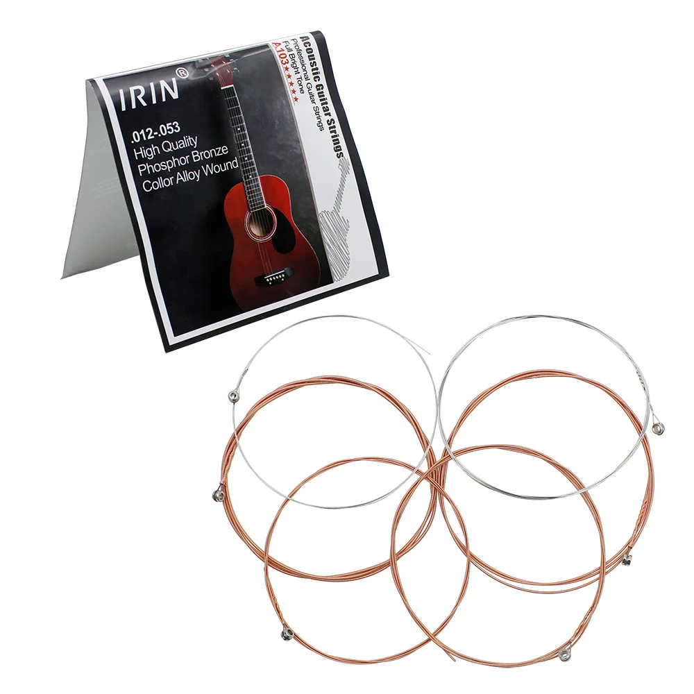 

M MBAT Guitar Strings Set Acoustic 1-6 Phosphor Bronze Alloy Stainless Steel Folk Guitar Strings Musical Instrument Accessories