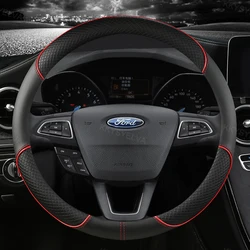 Car Steering-Wheels Cover 38cm For Ford EcoSport Escape Kuga Expedition EL Max Explorer Galaxy S-Max F-Series Raptor Focus 2 3