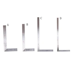 1PC 4 Sizes Metal Steel Engineers Try Square Set Wood Measuring Right Angle Ruler 90 Degrees Measurement Instruments Tool