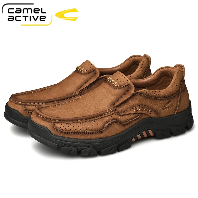 

Camel Active New Genuine Leather Oxfords Spring Autumn Waterproof Rubber Non-slip Slip-On Men Casual Shoes Outdoors Man Shoes