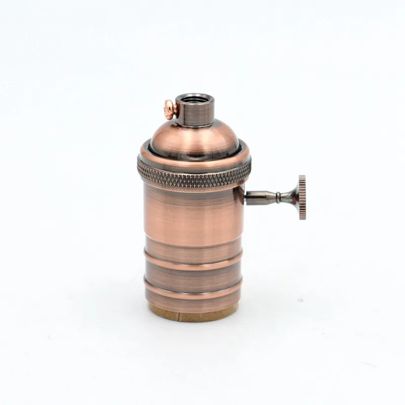 Vintage Bulb Lamp Socket Brass Metal Light Socket With Switch Konb