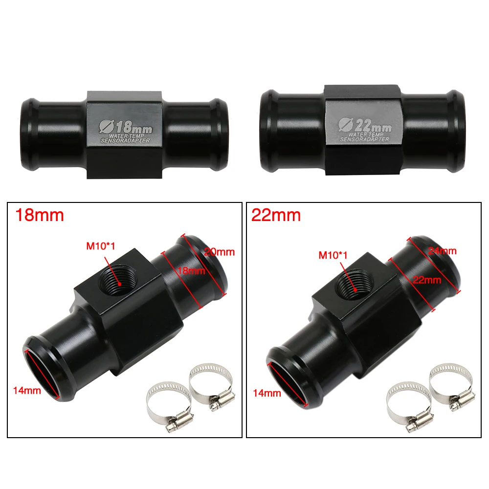 ZSDTRP CNC Universal KOSO Motorcycle Guage Meter Water Temp Temperature Sensor Adapter 18mm 22mm