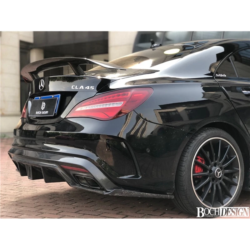 GT Spoiler Wing Lid For Mercedes - Benz CLA CLASS W117 CLA45 Carbon Fiber / FRP Rear Trunk Spoiler 2013 2014 2015 2016