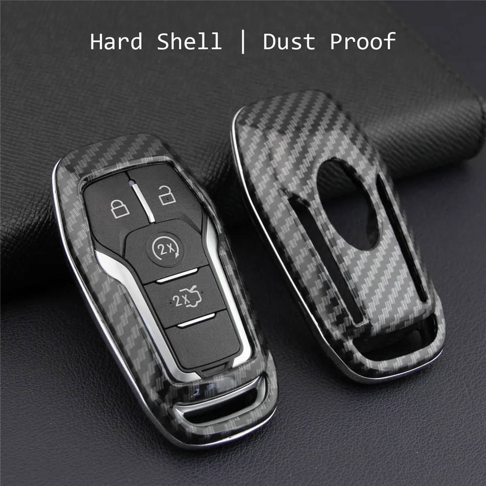 Key Case Fob Bag Holder ABS Hard Shell Cover Parts Fit For Ford Edge Explorer F150