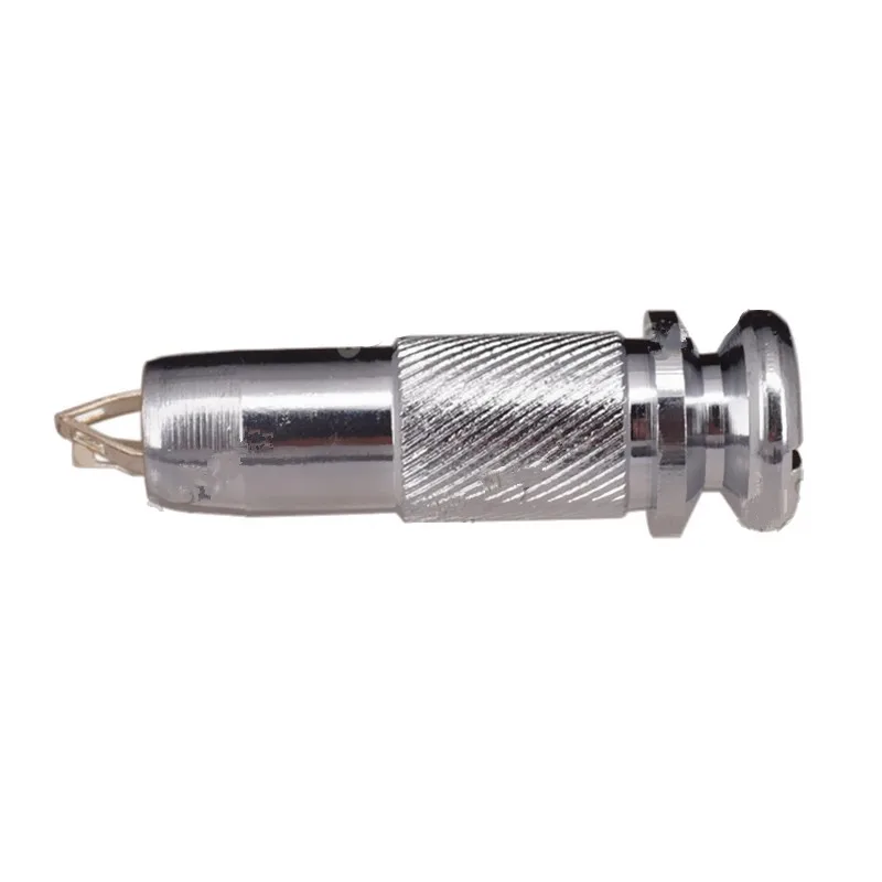 6.35mm Brass Chrome Knurled Cylinder Guitar Jack Output Input Plug Socket for Bass Guitar Accessories parts Guitar Strap Lock
