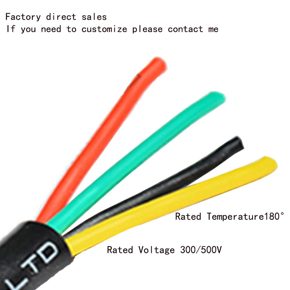 TRIUMPHCABLE H05SS-F 2/5M silicone jacket multi core electronic wire 2X0.5/0.75/1.5MM 200 degrees high temperature soft wire