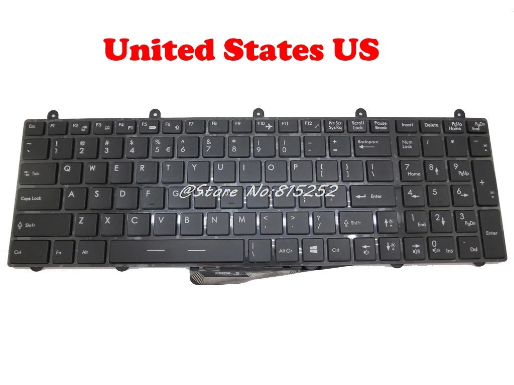 Teclado para MSI GT70 0NC 0ND 0NE 0NG 0NH 2OC 2OD 2OK 2OL 2PC 2PE GE60 20E 2PL GE70 2QD 2QE GP60 MS-16GC MS-16GD