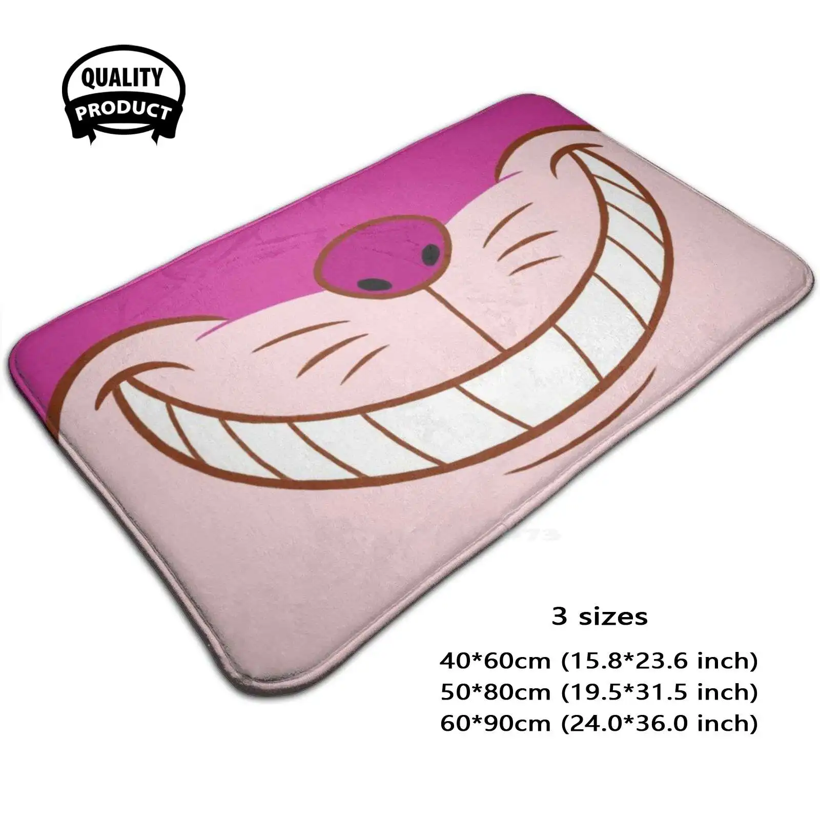 Soft Cushion Home Carpet Door Mat Car Rug Alice Alicia Quarantine Crazy Smile Confinement Funny Animal Pink