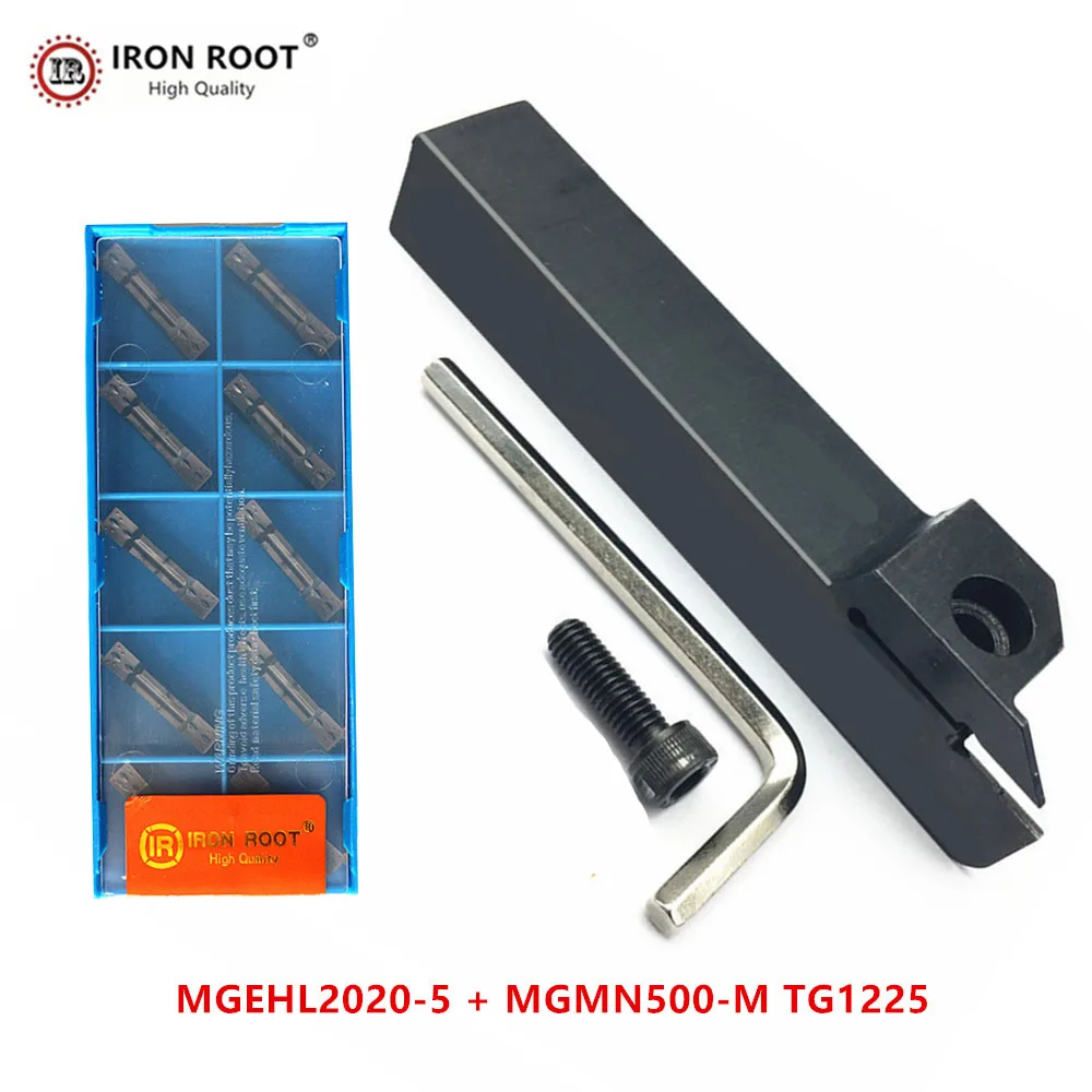 IRON ROOT 1P MGEHR2020-5,MGEHL2020-5 Grooving Turning Tool Holder +10P MGMN500 CNC Carbide Insert Metal Lathe Tools