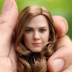 1/6 Scale Emma Watson Golden Long Curls Hair Head Sculpt Carving Model for 12