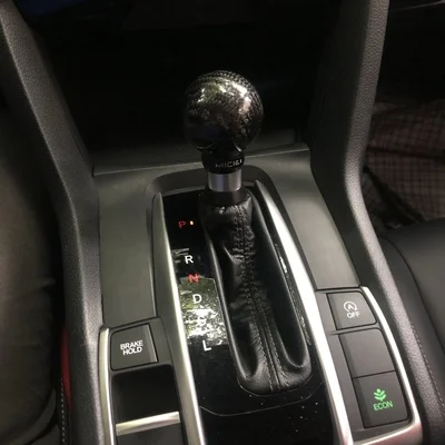 Automatic Gearbox Handles Gear Shift Knob Stick Lever Head Handball Carbon Fibre for Honda civic Accord FIT Press down to unlock