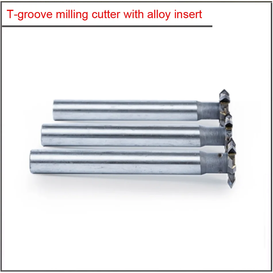 16/20/25mm 60 90 T-groove V-groove milling cutter for welded tungsten steel ,Welded carbide straight shank T-type milling cutter