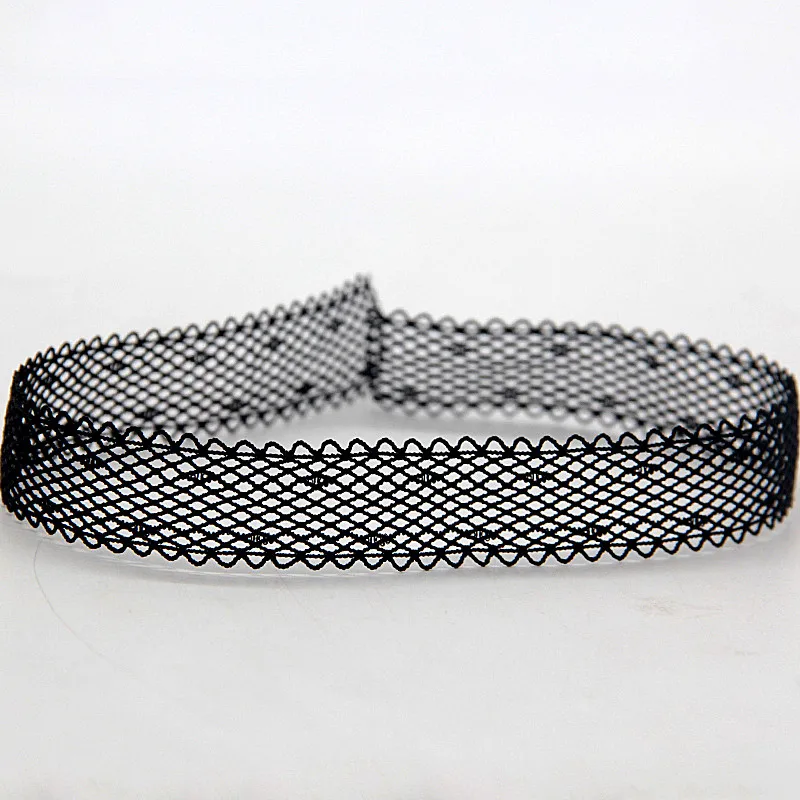 Black Mesh Net Lace Trim Elastic Bands Sewing Clothes Rubber Band Stretch Ribbon Riband Tape Hair Band DIY Bra Pants Waist 2M