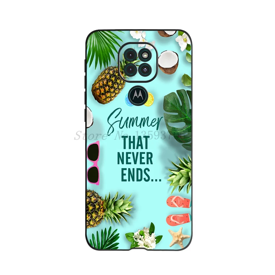 For Motorola Moto G9 Play Case Fashion Flower Printed Soft Silicon Phone Cover 6.5\