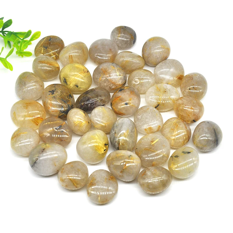 

Natural Quartz Crystal Gold Rutilated Stone Minerals Reiki Healing Tumbled Agates Specimen Gemstones Home Aquarium Decoration