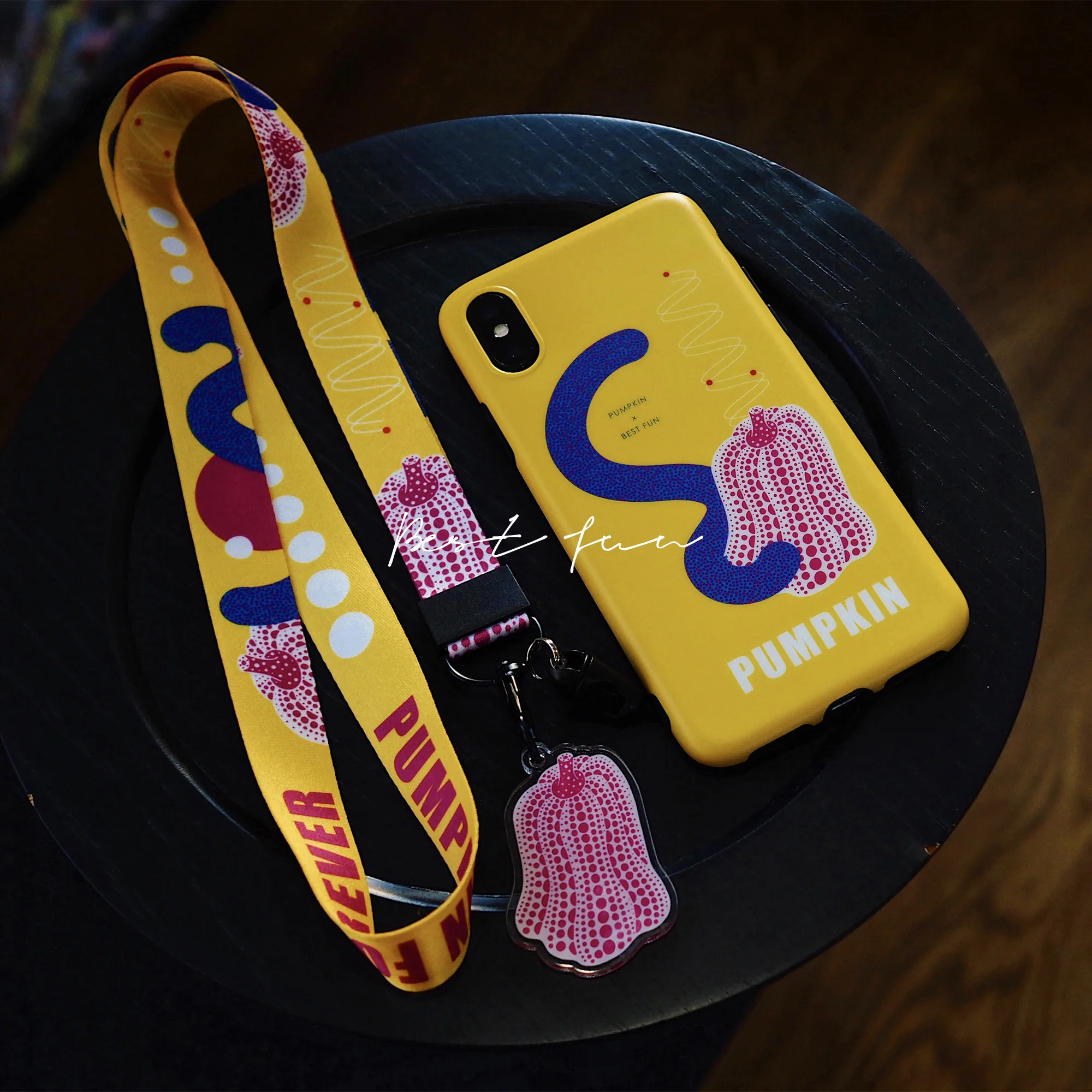 Yayoi Kusama cinghie per telefoni cellulari appesi cordino per collo cinturino per telefono di zucca di lusso fai da te appendere corda per collo cordino catena chiavi ID