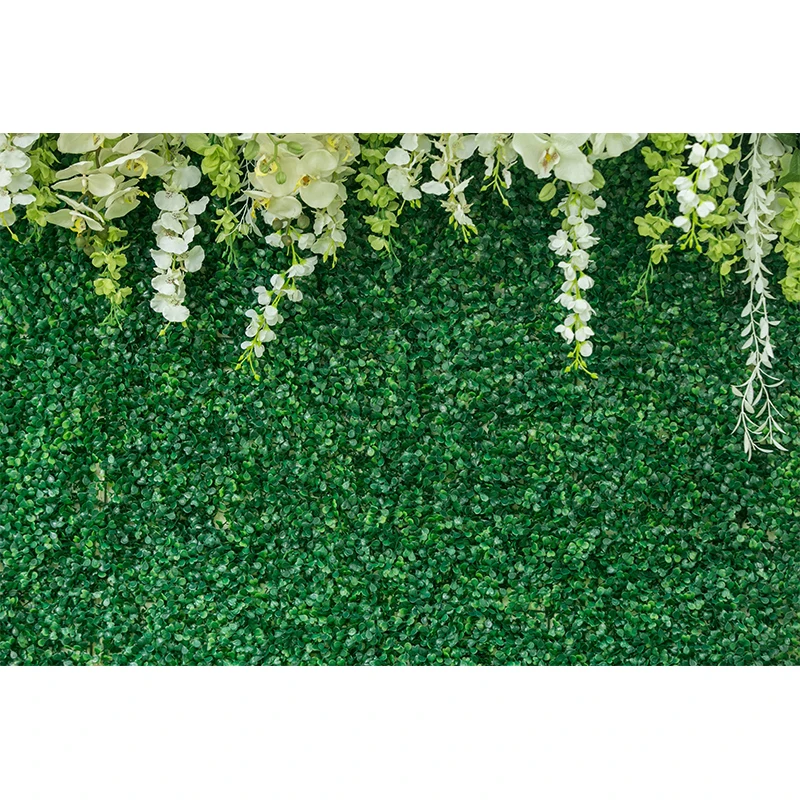 Green Grass Photo Background Flower Wedding Party Decoration Banner Birthday Photography Backdrop Photocall Vinyl