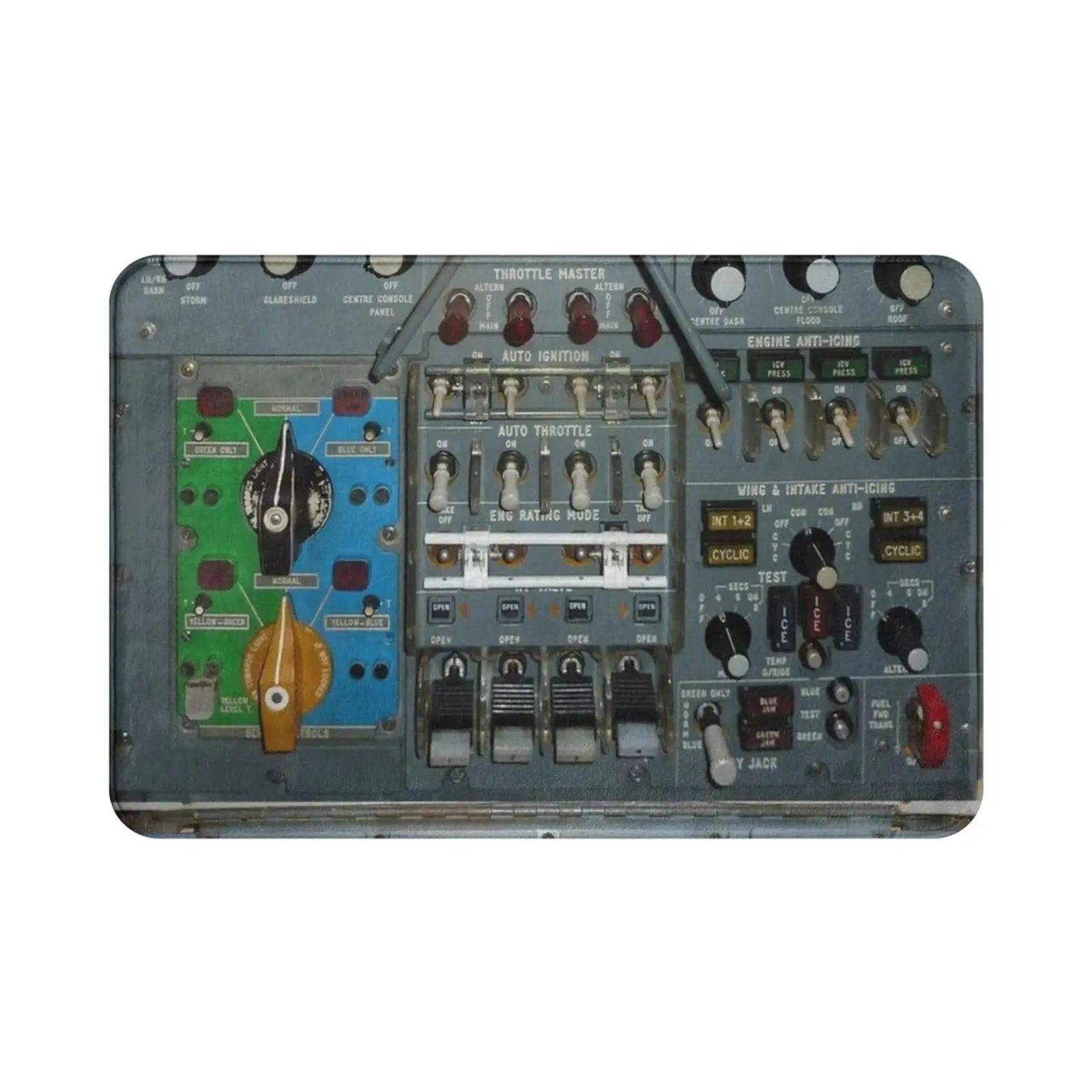 Overhead Panel Cockpit Carpet Mat Rug Cushion Soft Supersonic Aviation Travel Airplane Jet Plane Flight Paris Air France