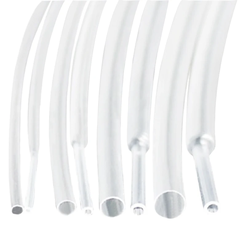 

1M/5M 1mm 1.5mm 2mm 2.5mm 3mm 3.5mm 4mm 5mm 6mm 8mm Transparent heat shrinkable tube shrink tube sleeve
