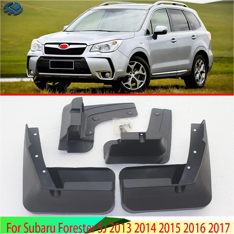 4pcs Car Fender Flares For Subaru Forester SJ 2013 2014 2015 2016 2017 Front Rear Splash Guards Mud Flaps Mudguards Mudflap