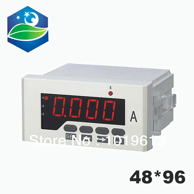 three phase digital ampere meter LCD ac current meter 48*96