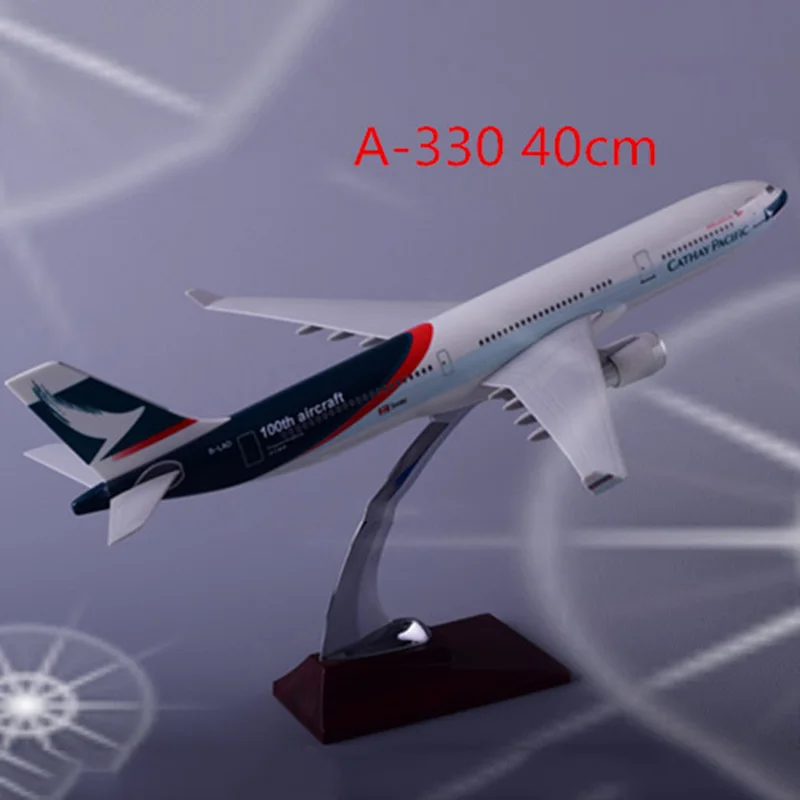 

40CM 1/172 Scale CATHAY PACIFIC Airlines A330 Airplane Aviation Model W Base Alloy Aircraft Plane Child Gift Collectible