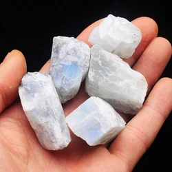 Natural White Moonstone Rough Stone Crystal Gravel Fish Tank Flower Pot for Buddha Landscaping Quartz Decor