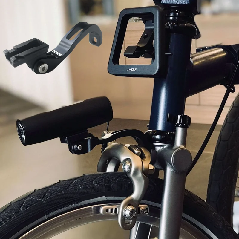 Bike Light Holder Stand For BROMPTON 14 16 20 Folding Bike Bicycle Compatible for CATEYE GaCIROn Flashlight Sport Camera Parts