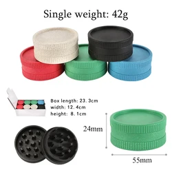 Degradable Plastic Tobacco Grinder Herb Spice 2 Layers Crusher For Smoking Accessories Good Quality