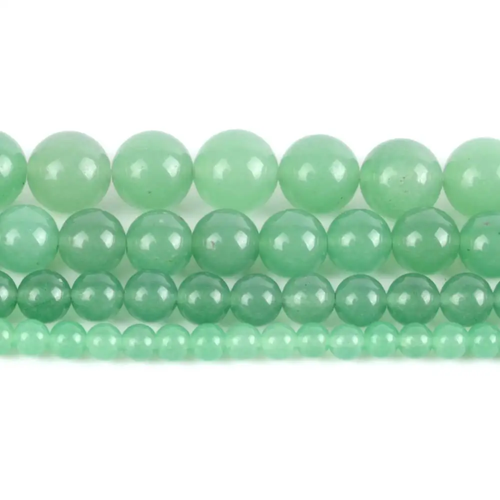 Wholesale Natural Green Jades Stone Beads Round Loose Spacer Beads For Jewelry Making DIY Bracelet Handmade 4/6/8/10/12mm