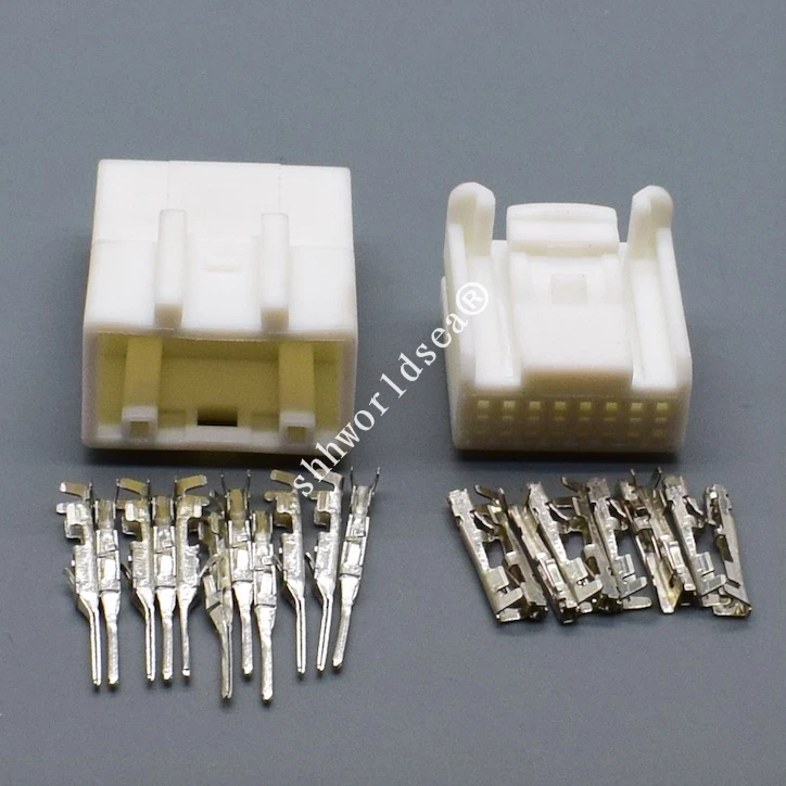 shhworldsea 16 Hole 0.7mm Female Male Automotive Connector 1473796-1 1318386-1 Wire Electrical Socket