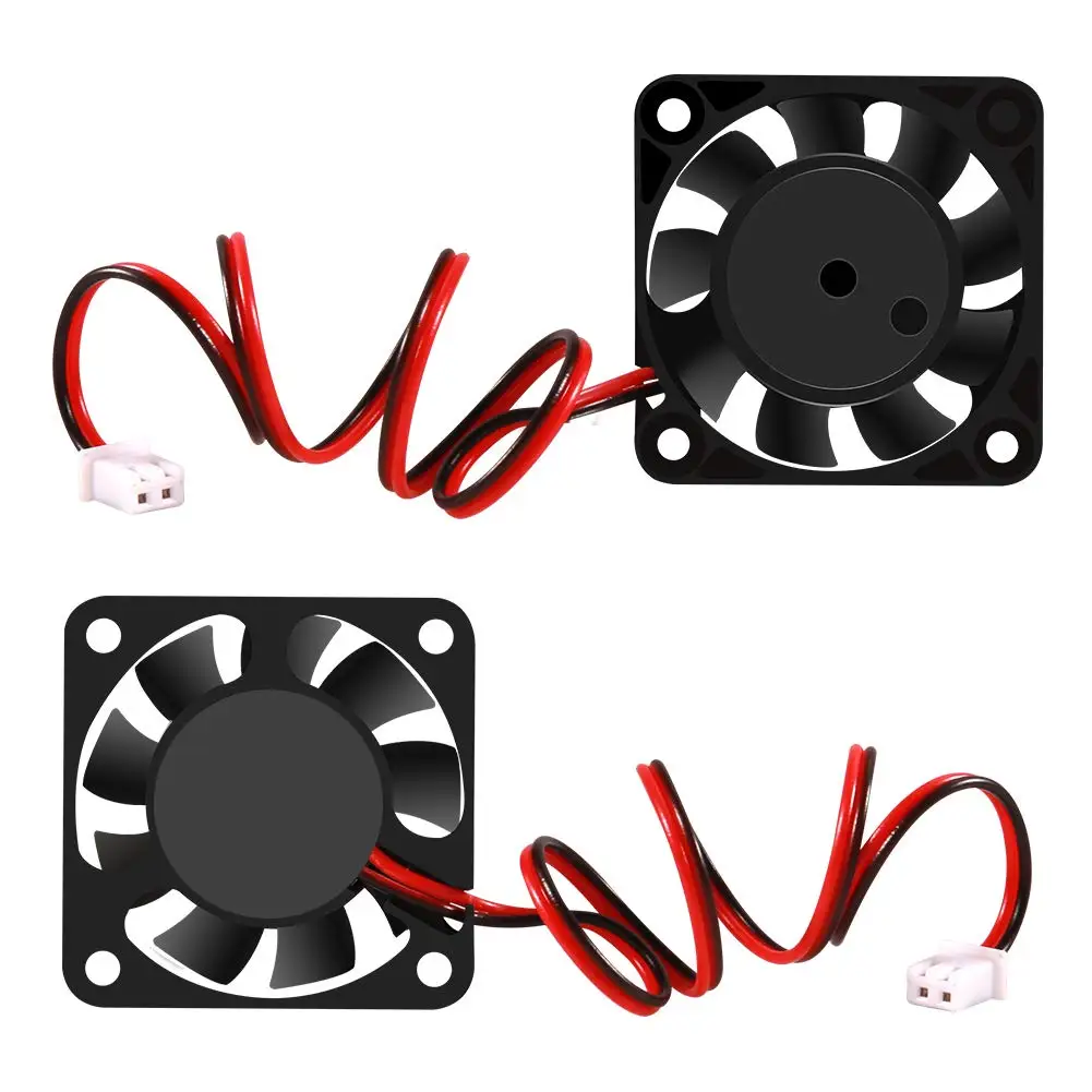 6PCS 3D Printer Cooling Fan 40mmx40mmx10mm 4010 DC 24V Brushless Fan with 2 Pin Wire for 3D Printer Extruder