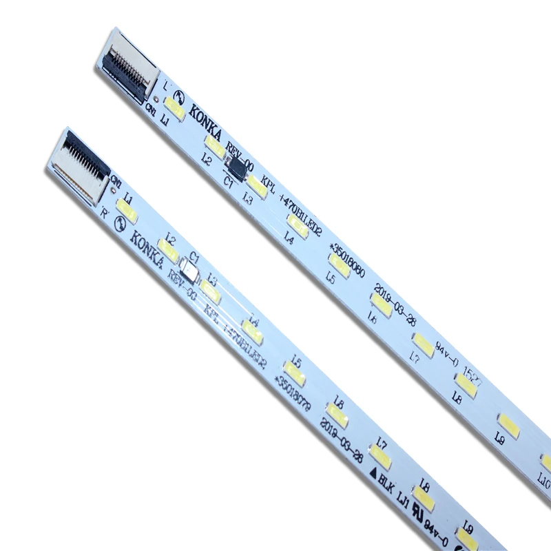 Fita de led konka original, 2 lâmpadas, 60leds, 525mm, para kpl + 470b1led2, 35018034, 35018075, 35018076, 35018077, 35018080