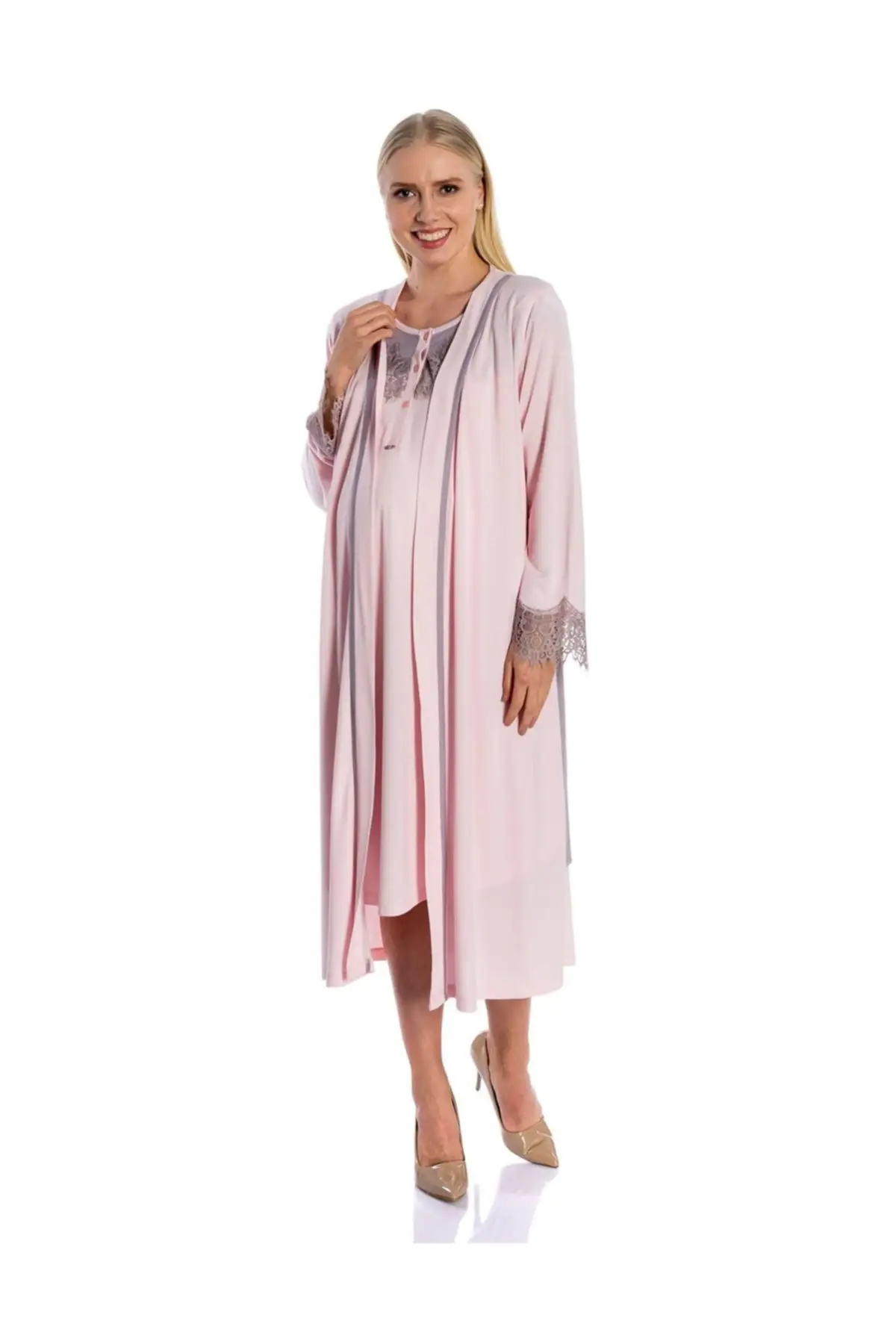 

Julia Puerperal Nightgown Dressing Gown Kit Powder Pregnant