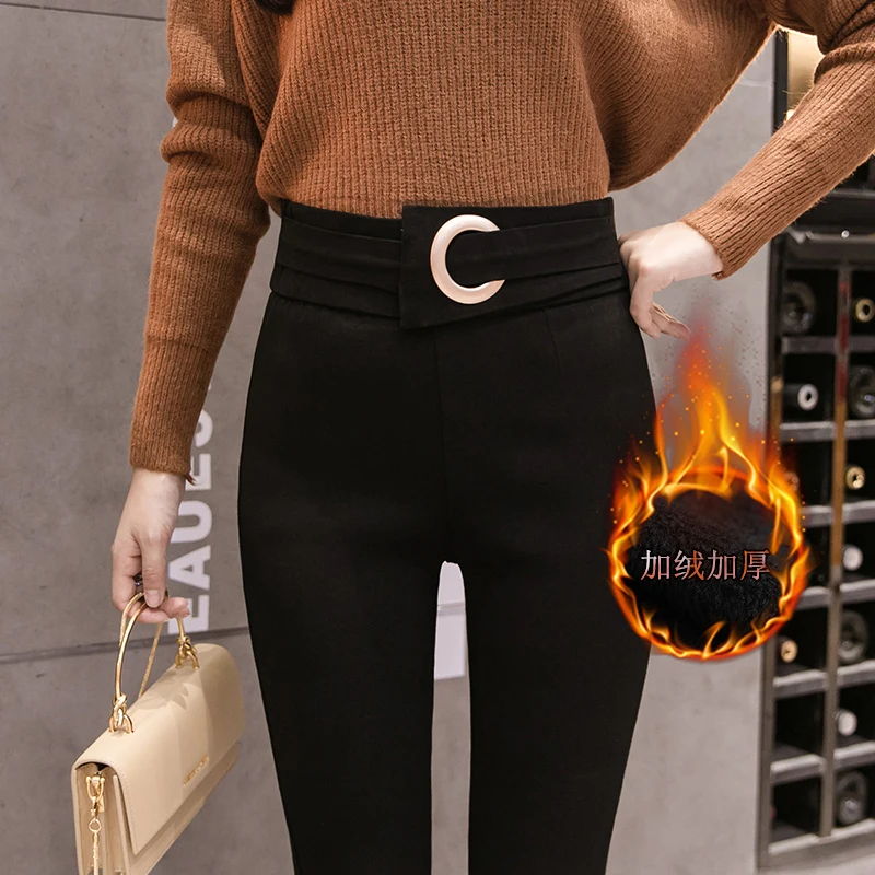 

Fv2903 2019 new autumn winter women fashion casual Popular long Pants Cashmere thick warm leggings