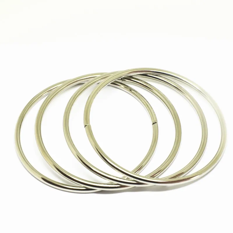 10pcs Big Circle Ring unwelded Inner Diameter Of 70mm DIY clothing accessories O Ring Silver Plated Backpack Collar Harness Ring